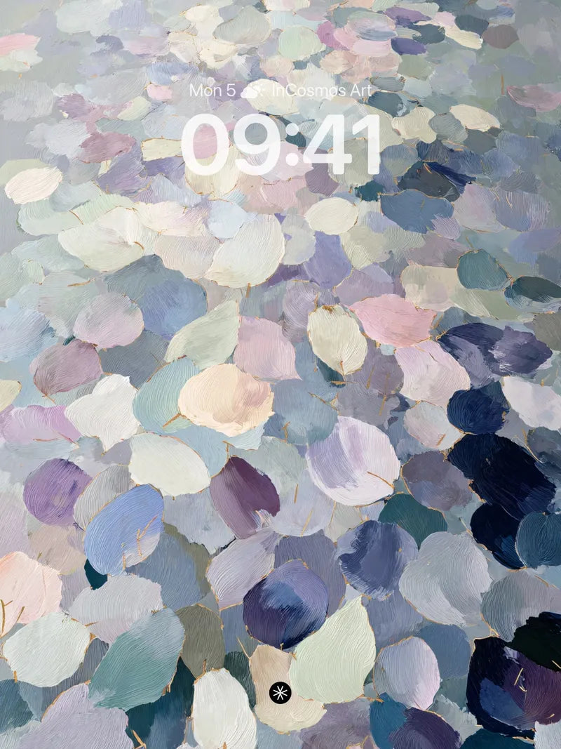 Serene Pastel Petals Wallpaper in Soft Haze wallpaper for iPhone, iPad & Mac
