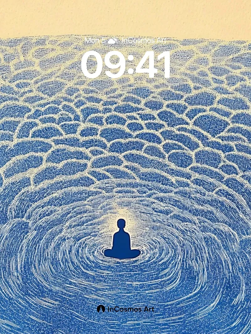 Serenity Spiral Wallpaper with Cosmic Center