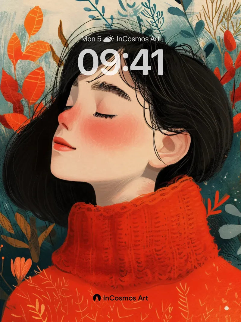 Autumn Hush Wallpaper with Knit Embrace