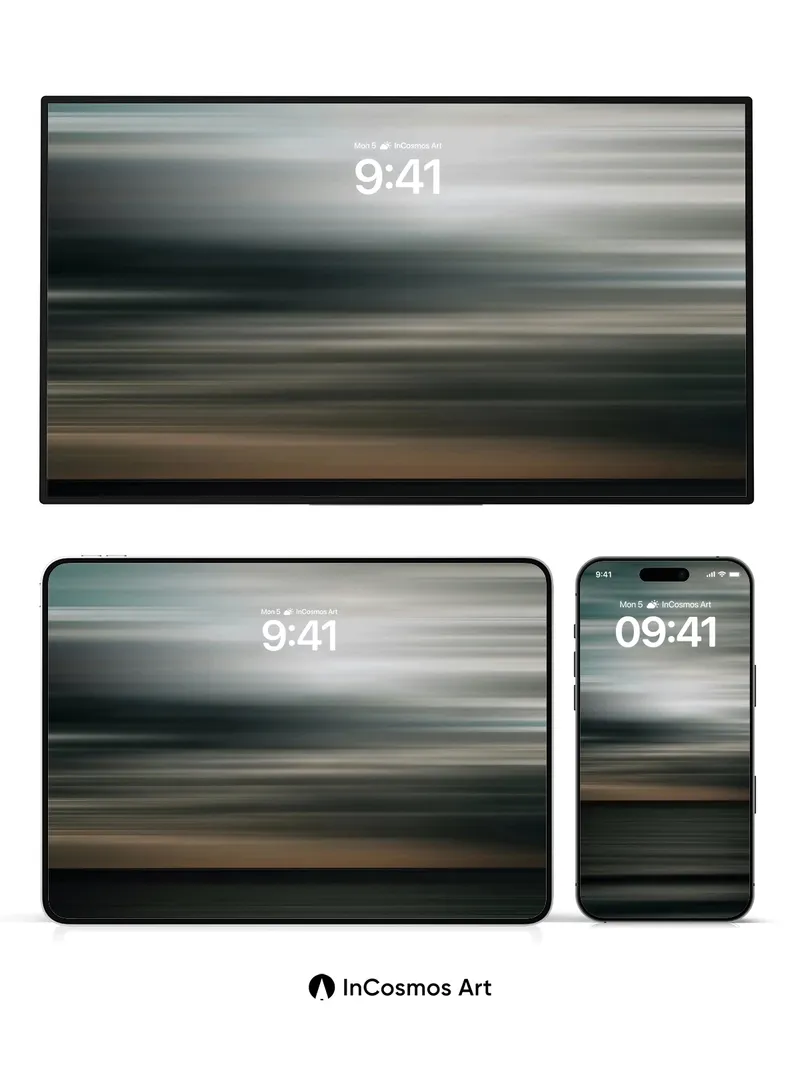 Velvet Horizon Wallpaper with Faded Light Trails