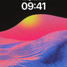 Neon Horizon Wallpaper with Liquid Light Waves wallpaper for iPhone, iPad & Mac