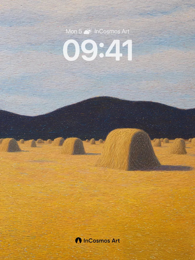 Golden Hush Wallpaper with Distant Peaks