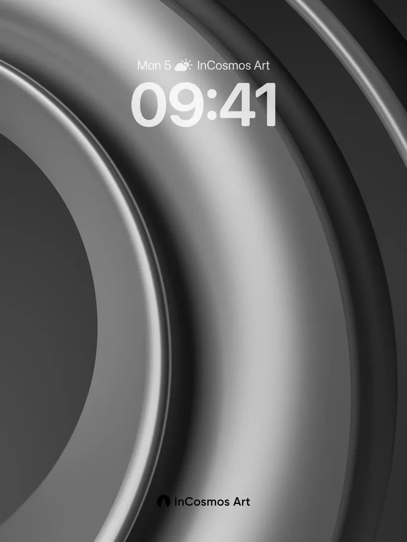 Silent Orbit Wallpaper with Floating Rings