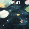 Nocturnal Koi Wallpaper with Celestial Reflections wallpaper for iPhone, iPad & Mac