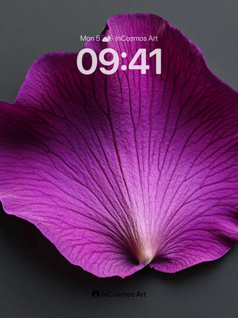 Velvet Petal Wallpaper with Veined Light