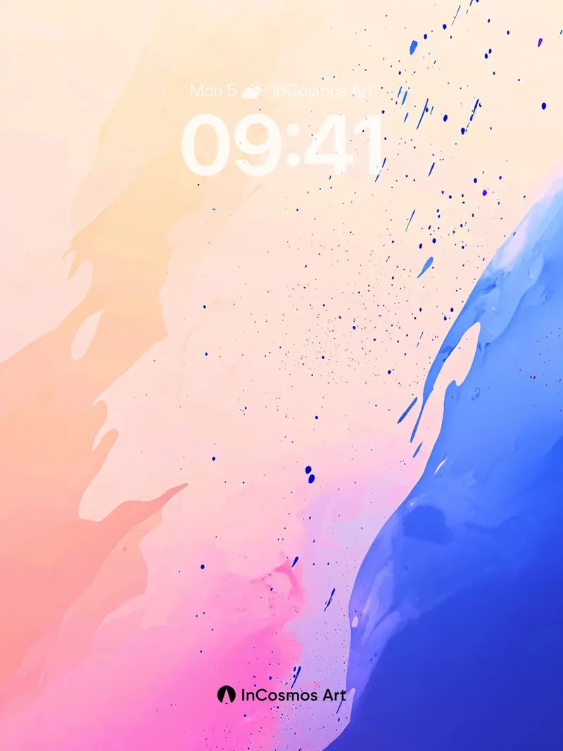 Liquid Horizon Wallpaper with Cosmic Speckles