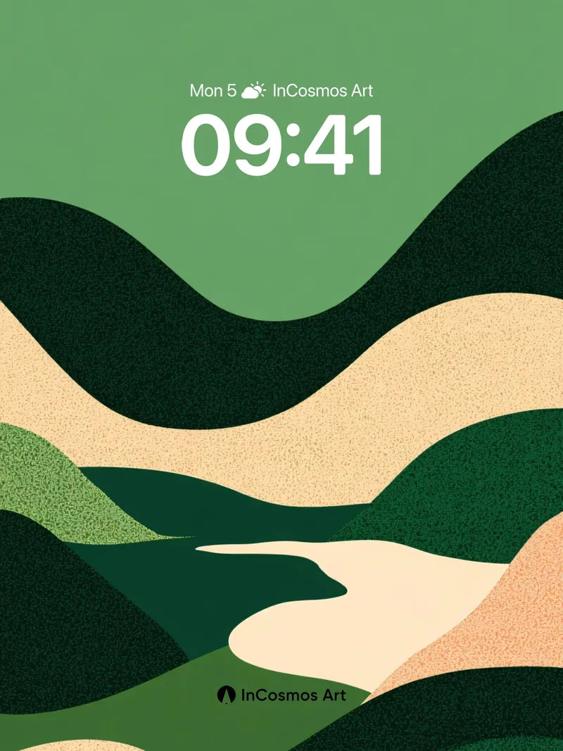 Earthy Hush Wallpaper with Textured Waves