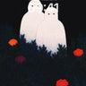 Silent Ghosts Wallpaper with Crimson Blooms wallpaper for iPhone, iPad & Mac