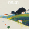 Pastoral Whispers Minimalist Landscape Wallpaper