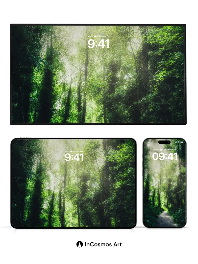 Whispering Canopy Wallpaper with Sunlit Veil