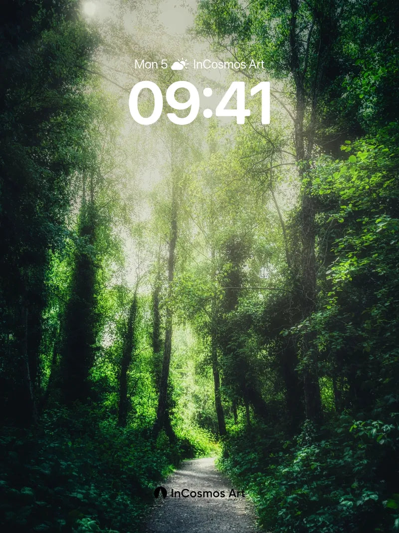Whispering Canopy Wallpaper with Sunlit Veil wallpaper for iPhone, iPad & Mac