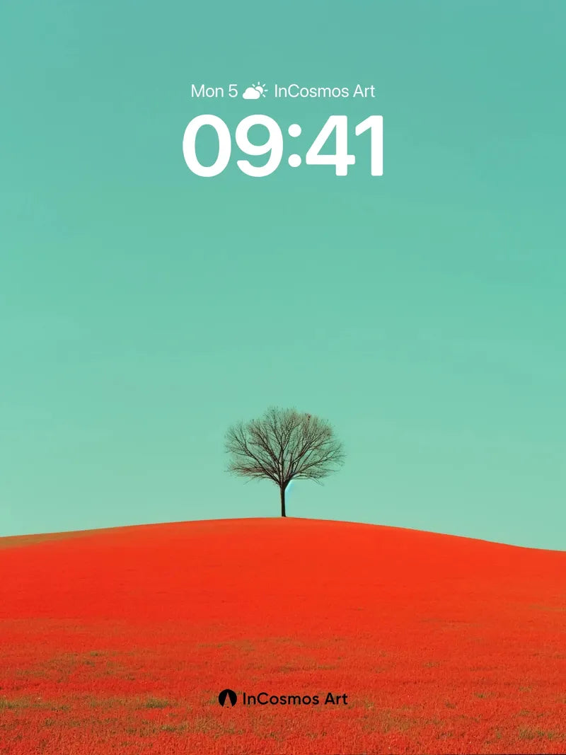 Serenity Ridge Wallpaper with Solitary Tree