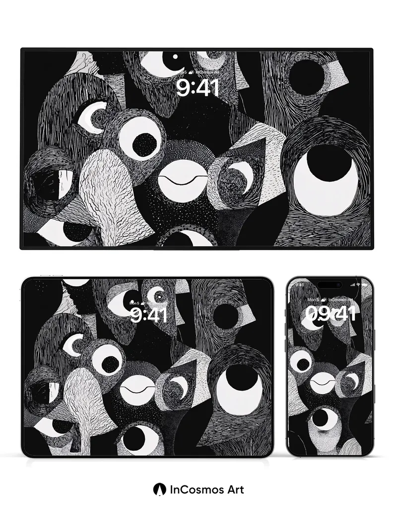 Surreal Gaze Wallpaper with Whispering Eyes