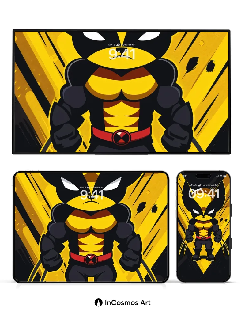 Fierce Feline Hero Wallpaper with Golden Aura