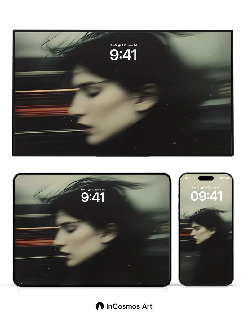 Whispering Motion Wallpaper with Wind-Scrawled Hair