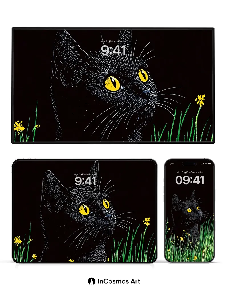 Shadowed Gaze Wallpaper with Golden Eyes