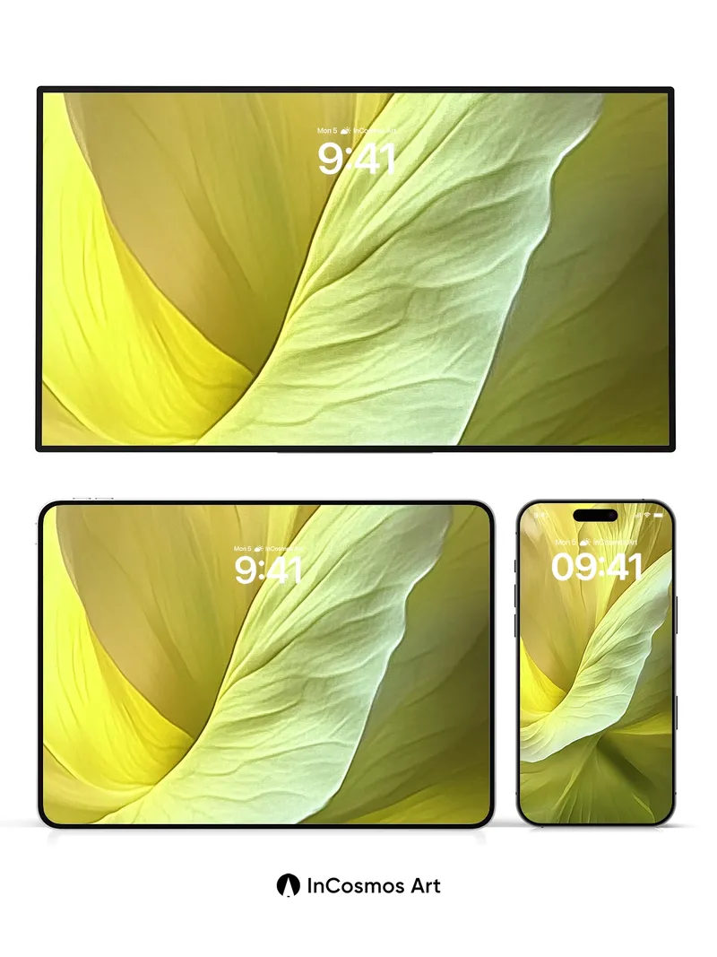 Luminous Petal Wallpaper with Soft Folded Light