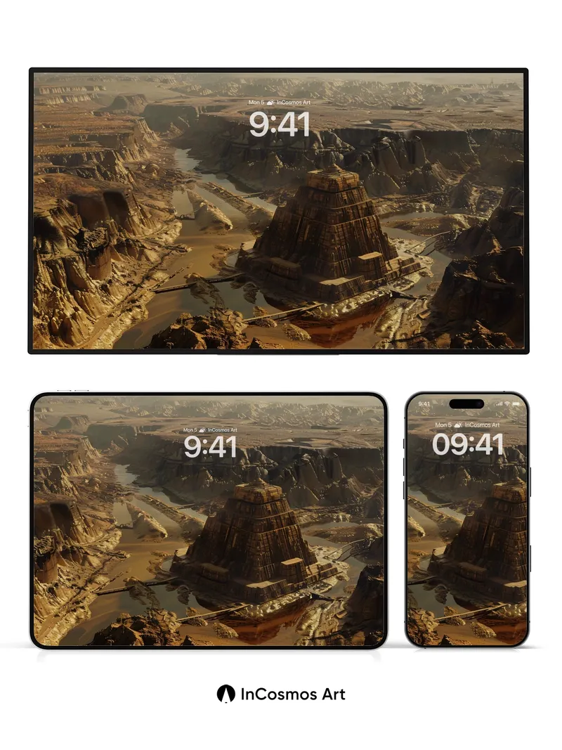 Deserted Pyramid Wallpaper with Ancient Echoes