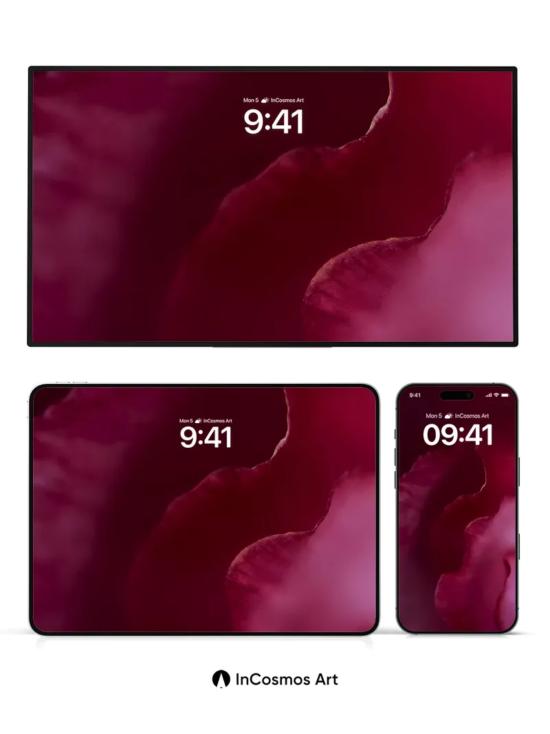 Velvet Shadow Wallpaper with Crimson Depths