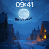 Moonlit Flight Wallpaper with Reindeer Silhouettes wallpaper for iPhone, iPad & Mac