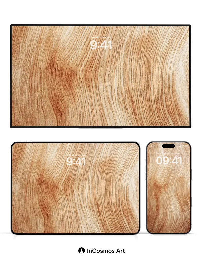 Whispering Grain Wallpaper with Sunlit Veins