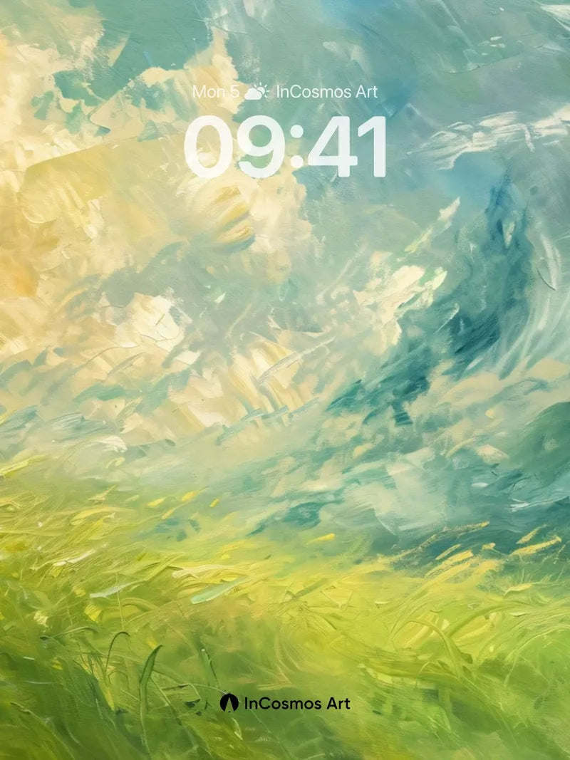 Whispering Meadow Wallpaper with Storm-Edge Sky