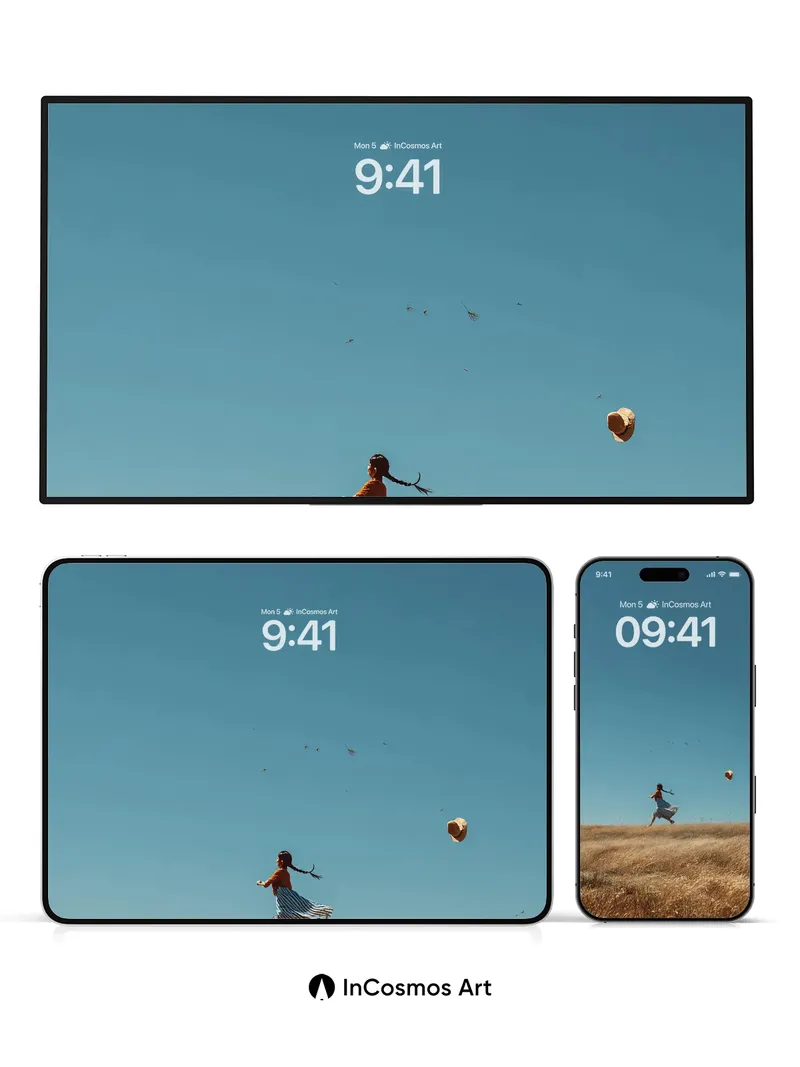 Freedom Run Wallpaper with Floating Hat