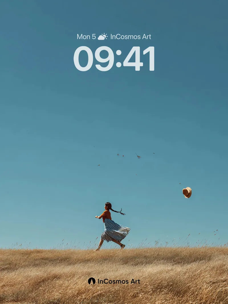 Freedom Run Wallpaper with Floating Hat