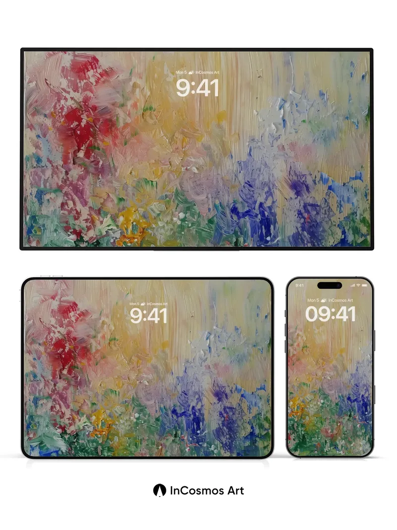 Whispering Bloom Wallpaper with Living Pigments
