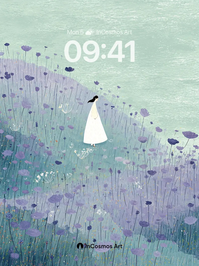 Lavender Mist Wallpaper with Soft Petals wallpaper for iPhone, iPad & Mac