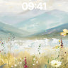 Serene Meadow Wallpaper with Floating Petals wallpaper for iPhone, iPad & Mac
