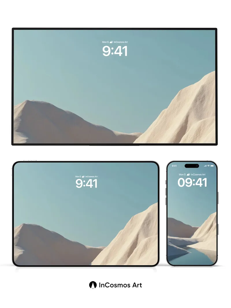 Serenity Dune Wallpaper with Liquid Light