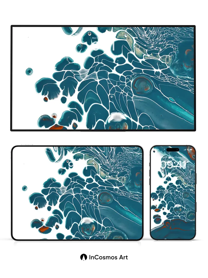 Cosmic Veil Wallpaper with Luminous Cracks