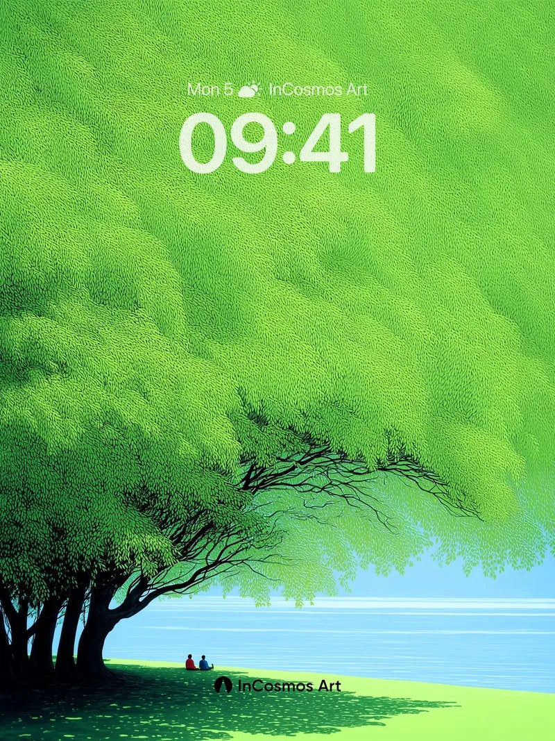 Serenity Grove Wallpaper with Whispering Canopy wallpaper for iPhone, iPad & Mac