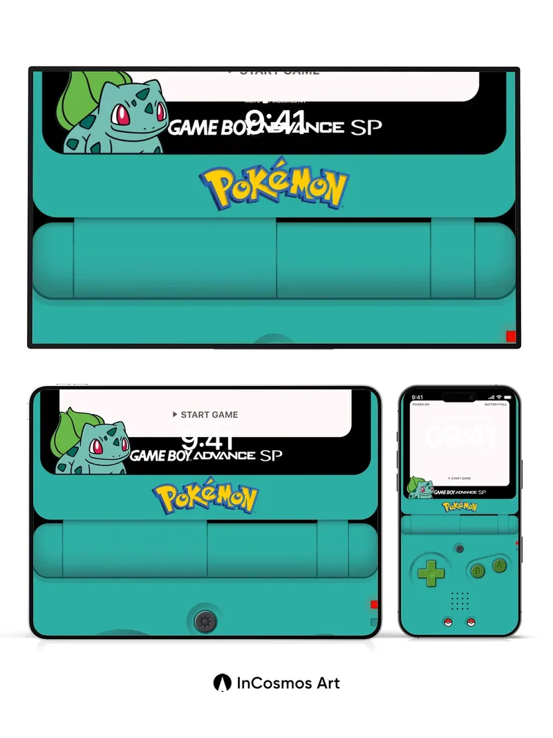 Nostalgic Pixel Glow Wallpaper with Bulbasaur Charm