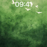 Serene Swan Flight Wallpaper with Misty Green Haze wallpaper for iPhone, iPad & Mac
