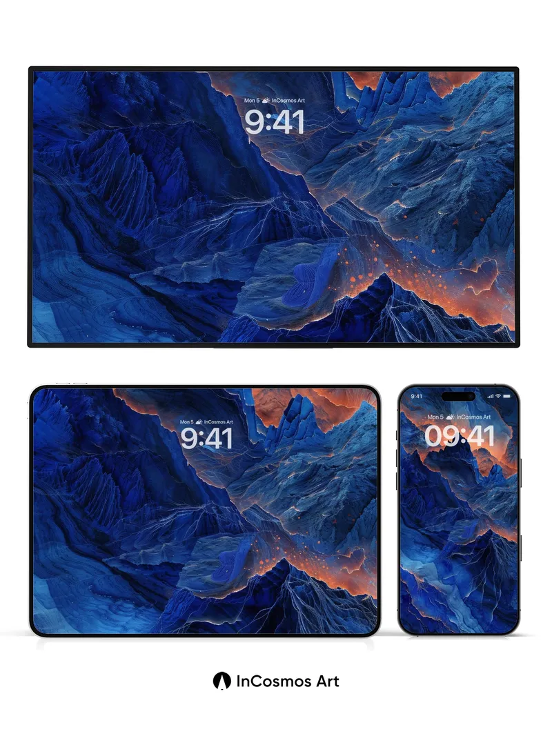 Crimson Veil Wallpaper with Luminous Cracks