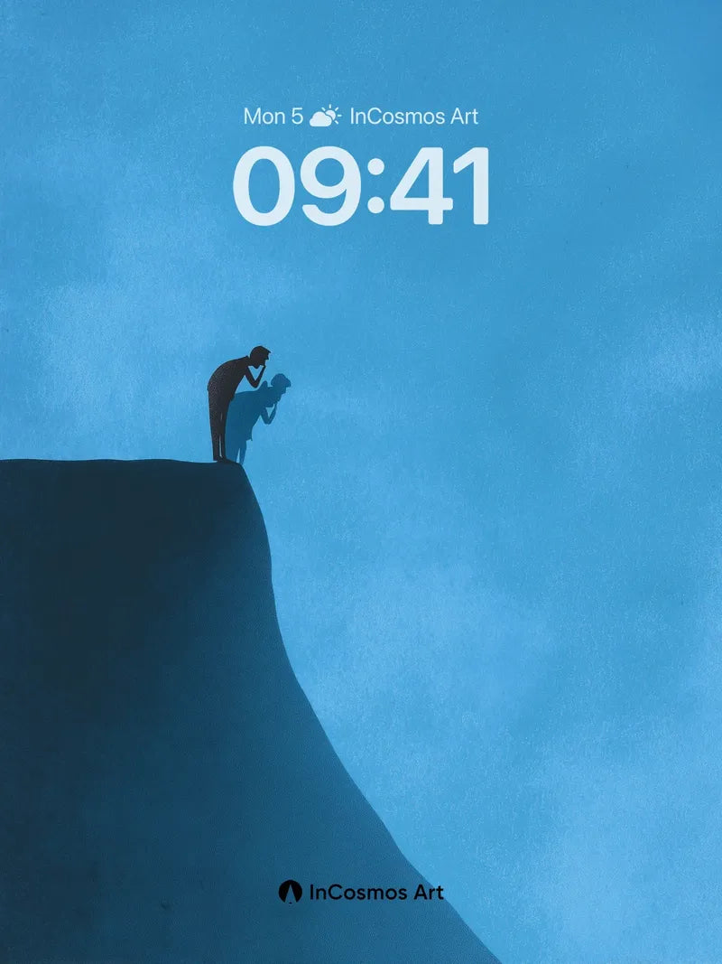 Silhouette Solitude Wallpaper with Sky-Clad Edge wallpaper for iPhone, iPad & Mac