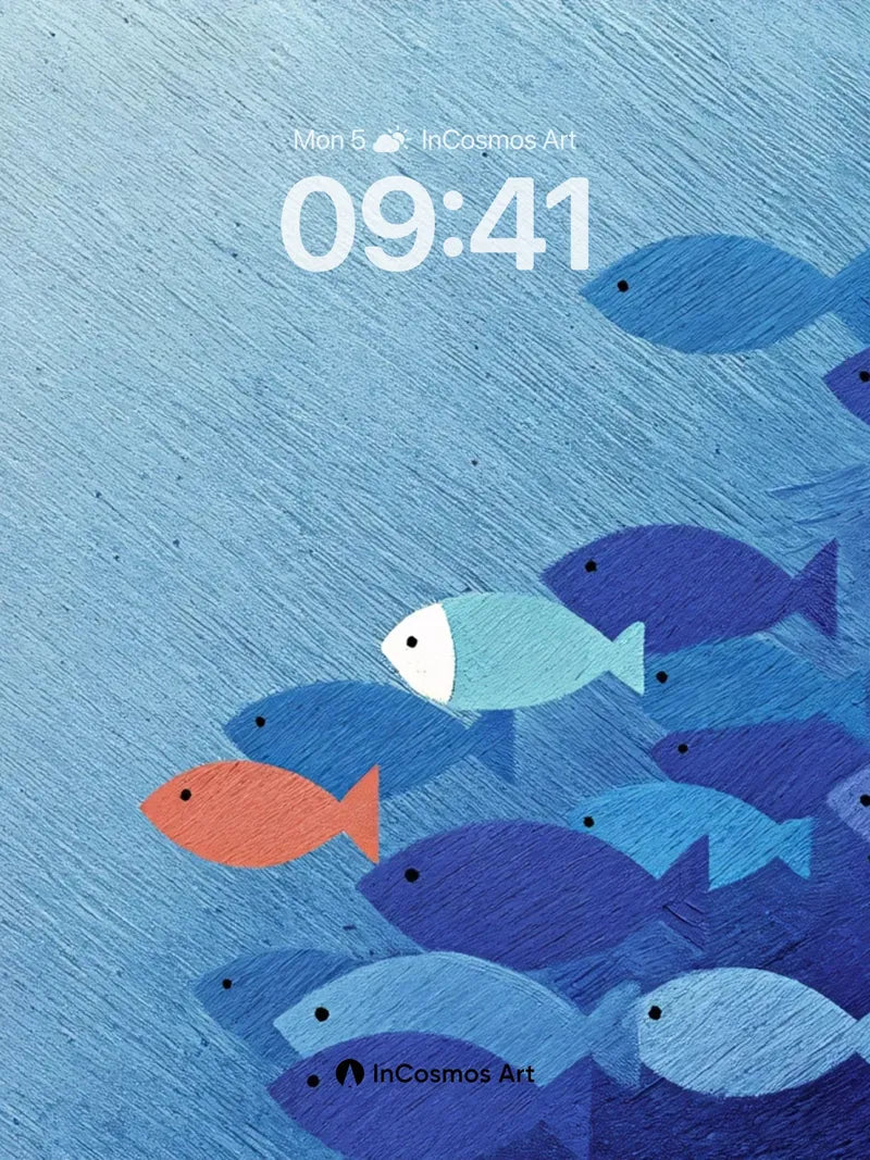Solitary Surge Wallpaper with Oceanic Currents wallpaper for iPhone, iPad & Mac