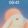 Luminous Hare Wallpaper with Celestial Glow wallpaper for iPhone, iPad & Mac