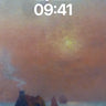 Crimson Horizon Wallpaper with Smoldering Hut wallpaper for iPhone, iPad & Mac