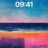 Crimson Horizon Wallpaper with Ocean Breath wallpaper for iPhone, iPad & Mac