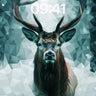 Frostbound Geometry Wallpaper with Majestic Stag wallpaper for iPhone, iPad & Mac