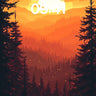 Crimson Horizon Wallpaper with Whispering Pines wallpaper for iPhone, iPad & Mac