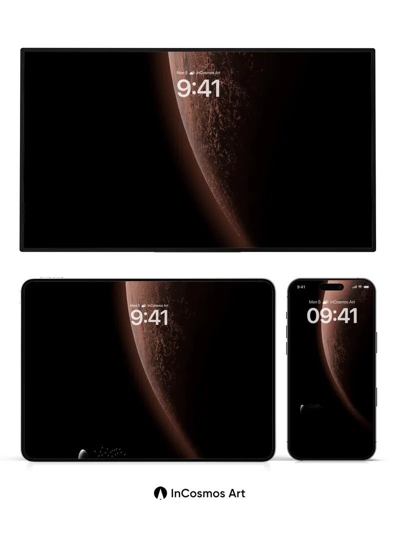 Crimson Horizon Wallpaper with Silent Fleet