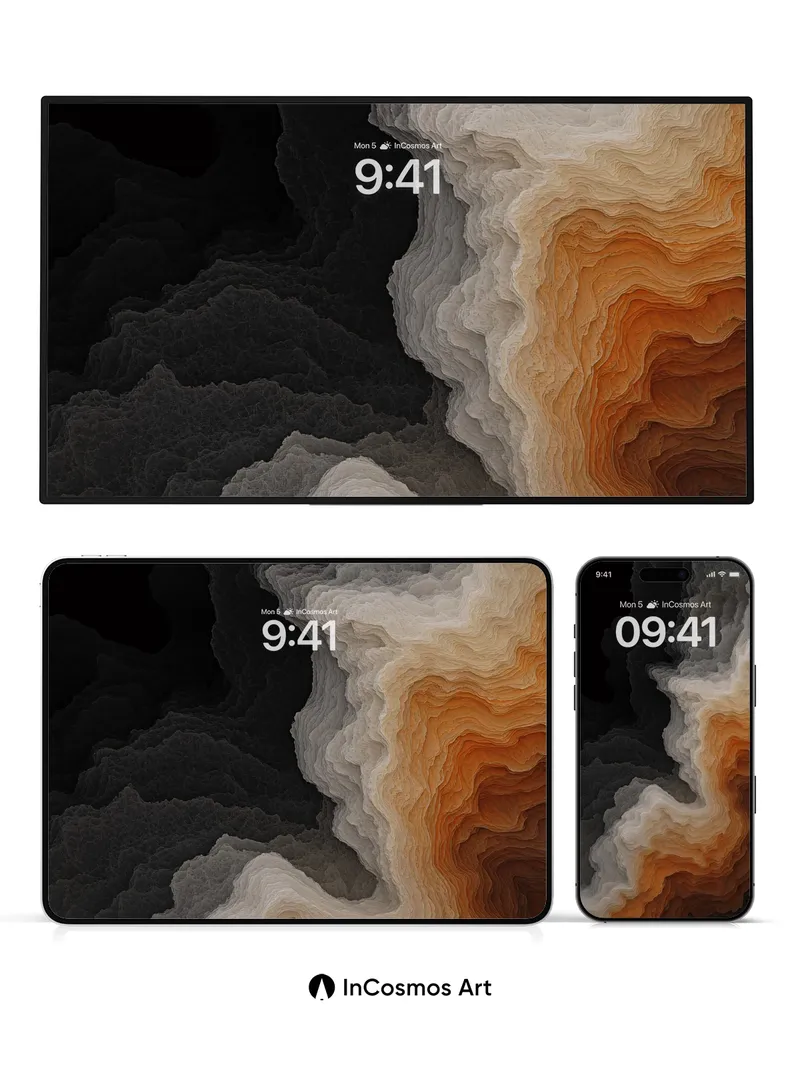 Obsidian Ember Wallpaper with Smoldering Depth