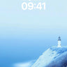 Calm Horizon Wallpaper with Frost-Laced Cliff wallpaper for iPhone, iPad & Mac