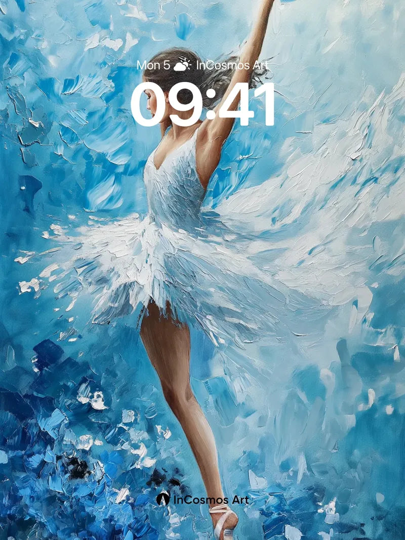 Aqua Reverie Wallpaper with Feathered Motion