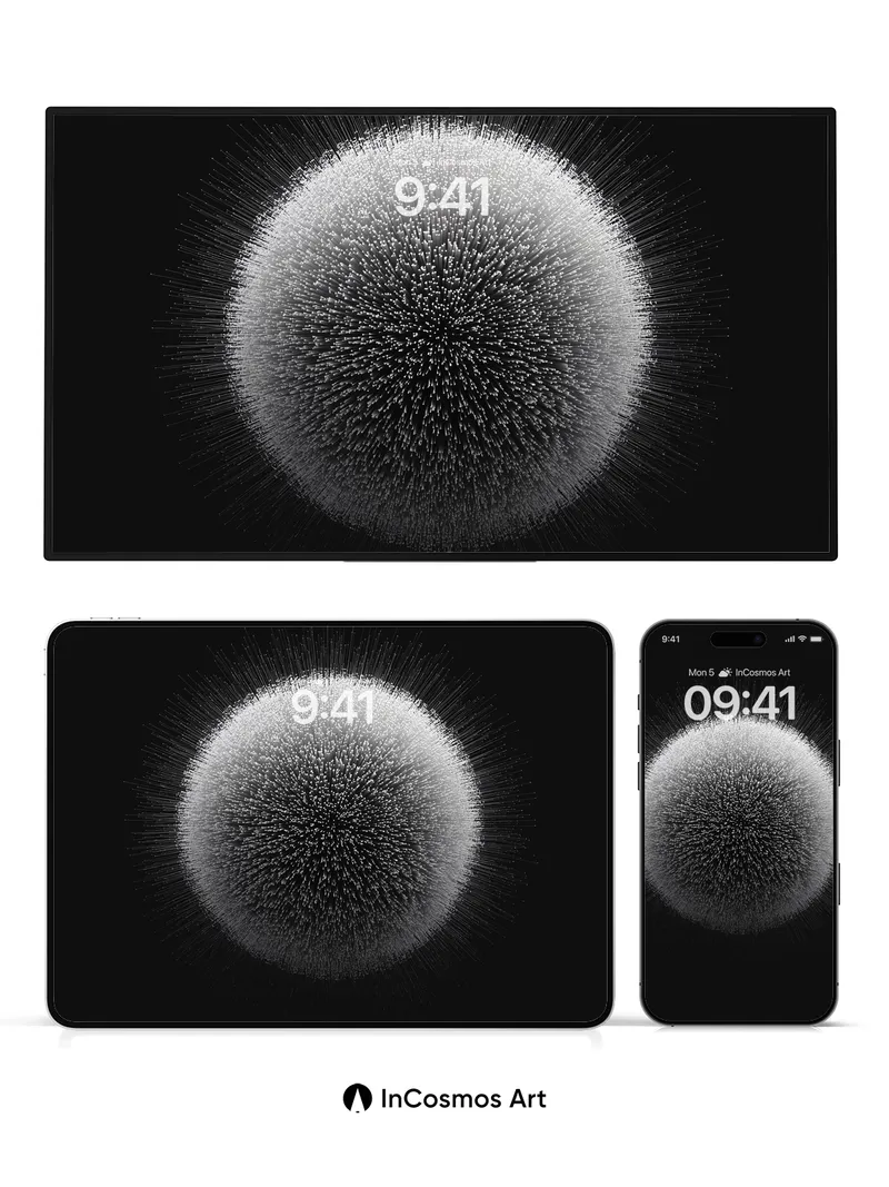 Silent Pulse Wallpaper with Radiant Spikes