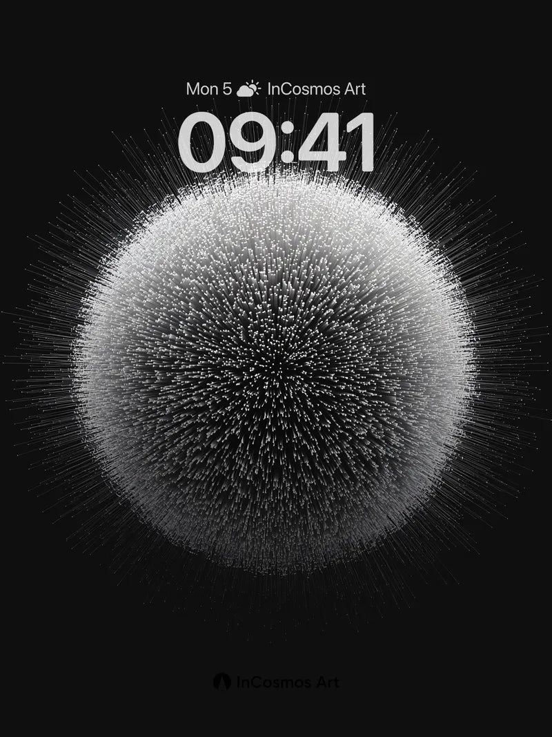 Silent Pulse Wallpaper with Radiant Spikes